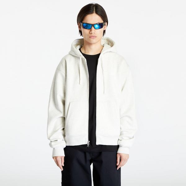 Patta Basic Waffle Zip Hoodie Sweatshirt Melange Grey