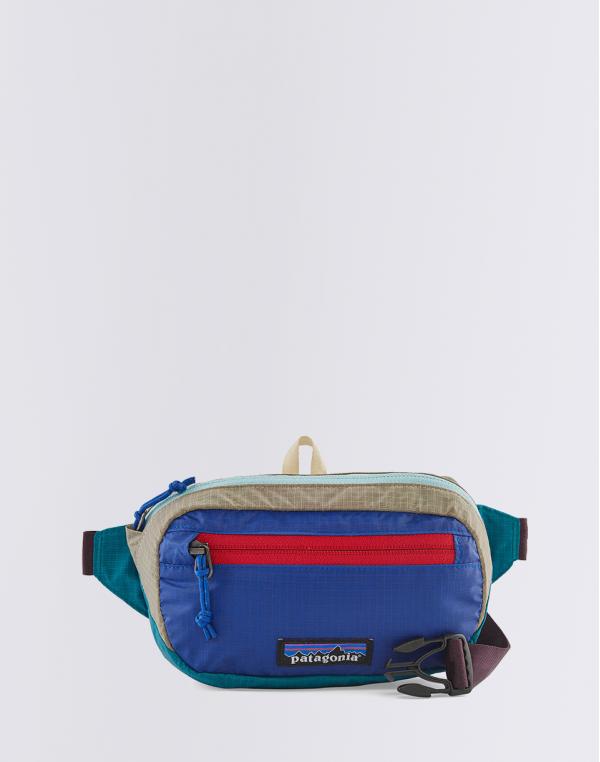 Patagonia Ultralight Black Hole Mini Hip Pack Patchwork: Belay Blue