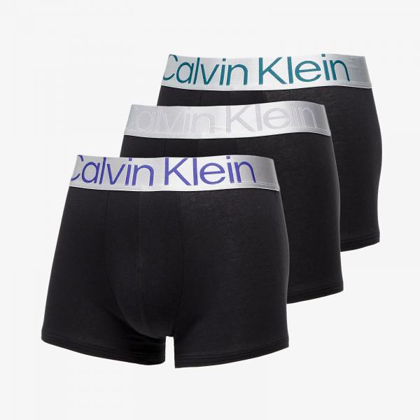 Boxerky Calvin Klein Reconsidered Steel Cotton Trunk 3-Pack Black/ Grey S