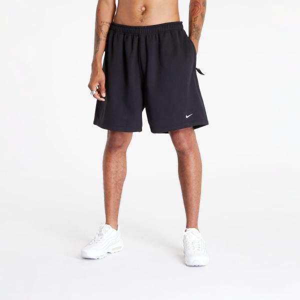 Šortky Nike Solo Swoosh Men's French Terry Shorts Black/ White L