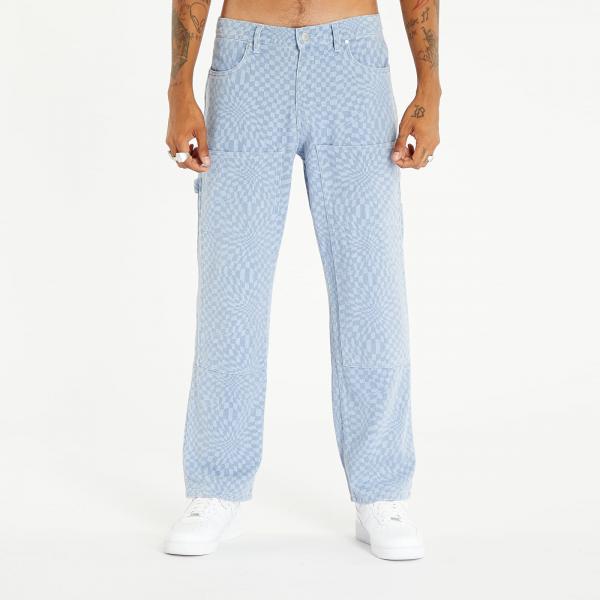 PLEASURES Washy Double Knee Work Pants Blue