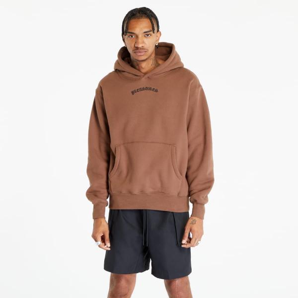 Mikina PLEASURES Neural Hoodie Brown S