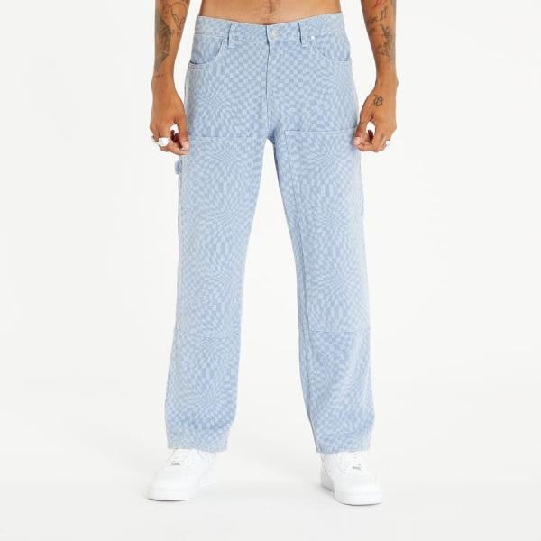 PLEASURES Washy Double Knee Work Pants Blue
