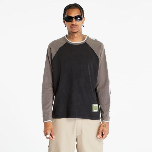 Tričko PLEASURES Techno Raglan Long Sleeve Black M