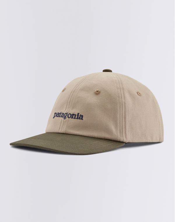 Patagonia Fitz Roy Icon Trad Cap Text Logo: Oar Tan