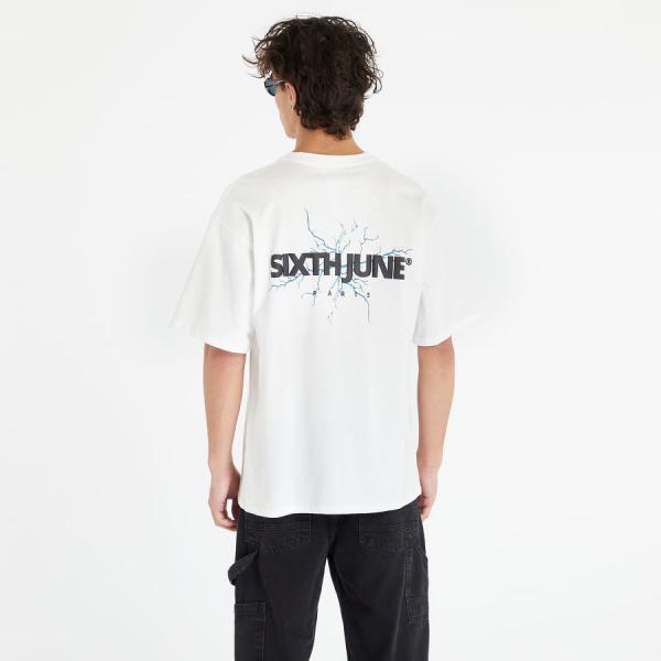 Tričko Sixth June Puff Tshirt Thunder Backprint Off White S