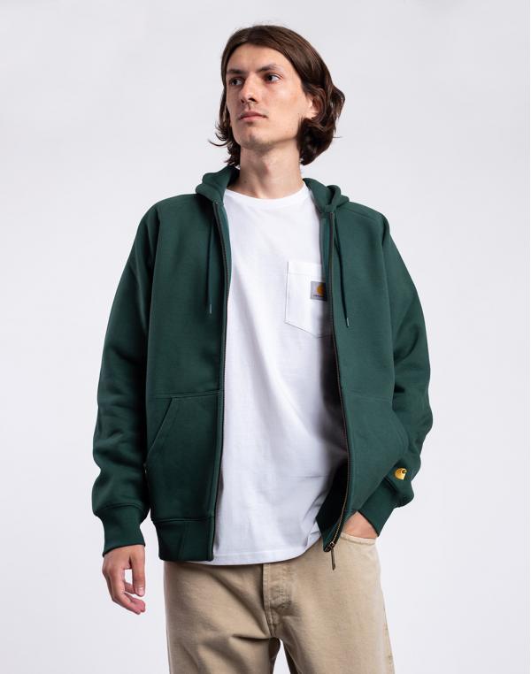 Carhartt WIP Hooded Chase Jacket Discovery Green / Gold S