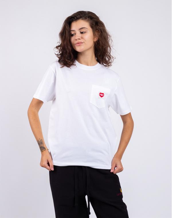 Tričko Carhartt WIP W' S/S Pocket Heart T-Shirt White