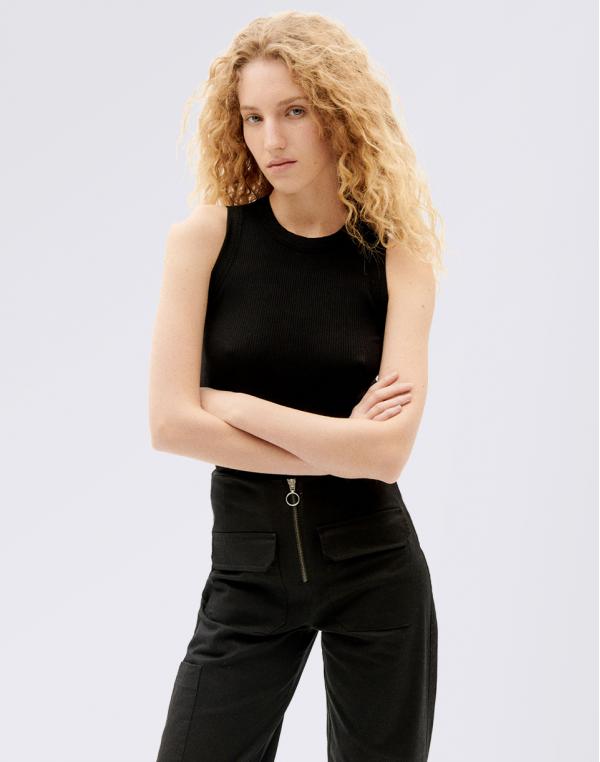 Thinking MU Black Juliette Top BLACK XS