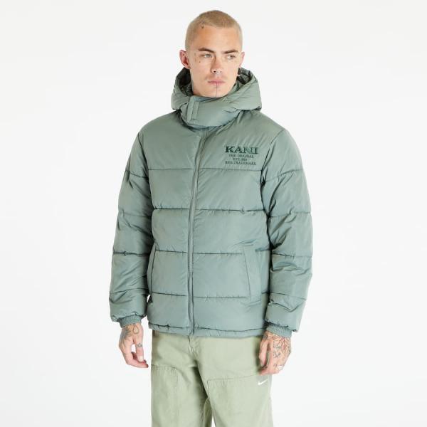 Bunda Karl Kani Retro Hooded Puffer Jacket Dusty Green M