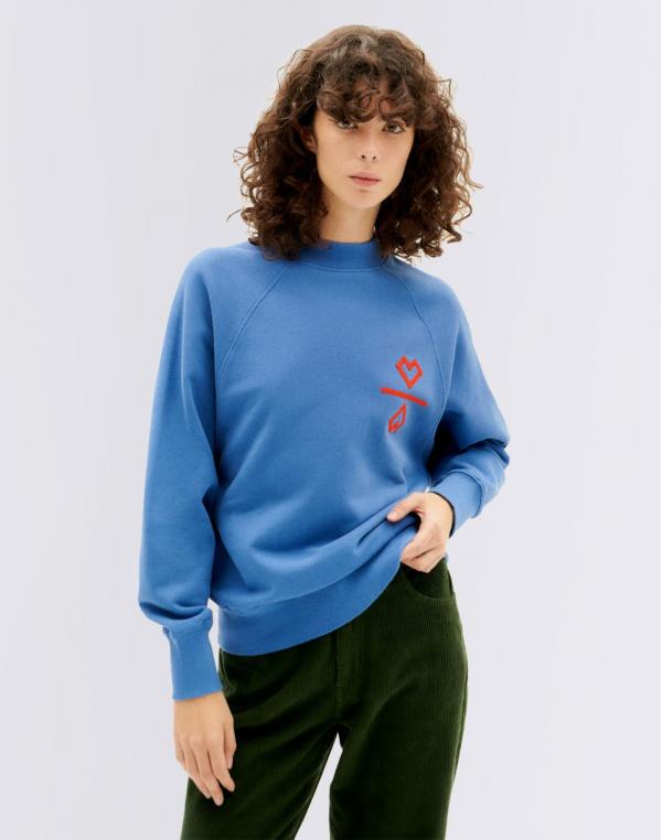 Thinking MU 2 Hearts Fantine Sweatshirt BLUE XS