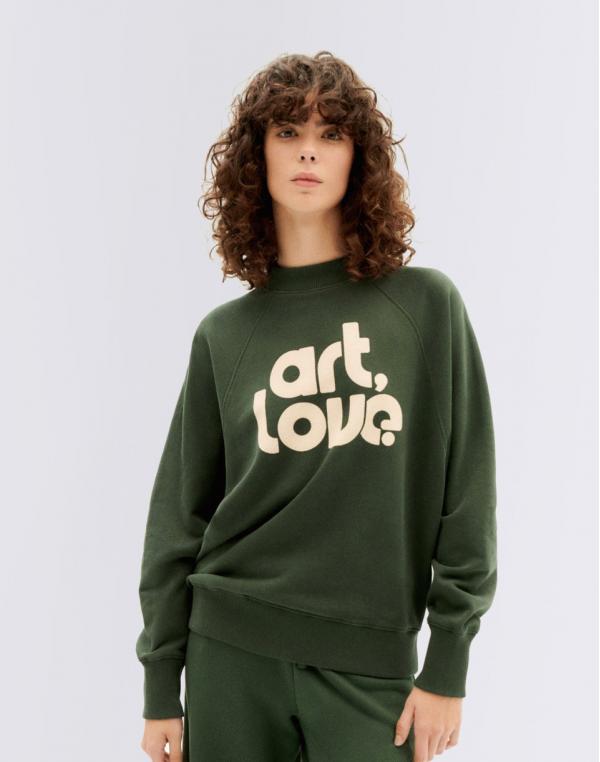 Thinking MU Art&Love Fantine Sweatshirt GREEN XS