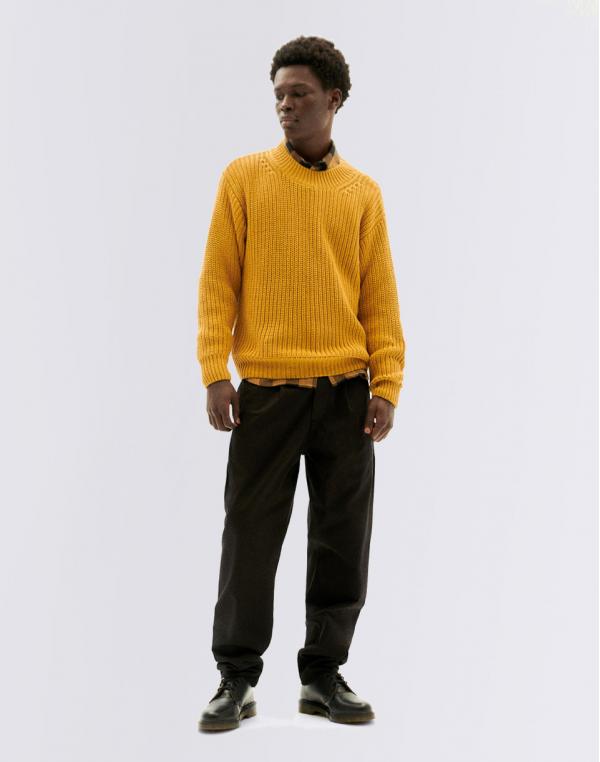 Thinking MU Mustard Julio Knitted Sweater MUSTARD S