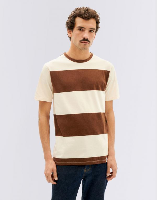 Tričko Thinking MU Chocolate Stripes T-Shirt CHOCOLATE