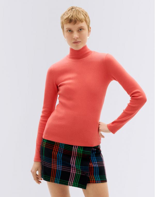 Tričko Thinking MU Sugar Pink Rib Aine L/S Top PINK