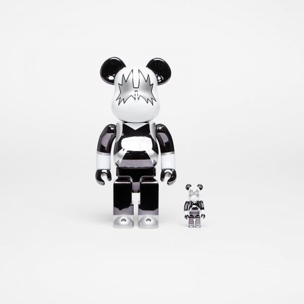 Medicom Toy BE@RBRICK KISS SPACE MAN CHROME 100% & 400% Set