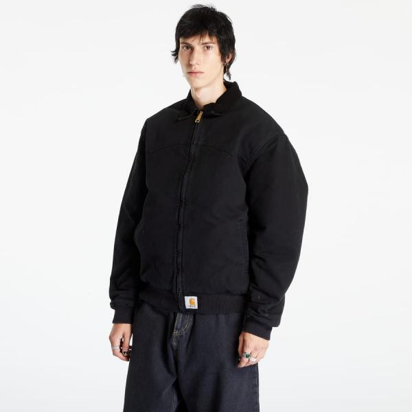 Bunda Carhartt WIP OG Santa Fe Jacket Black/ Black Aged Canvas S