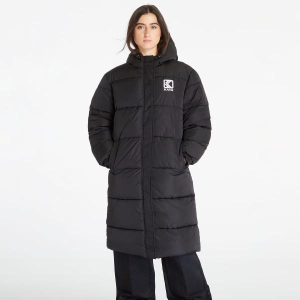Karl Kani Og Hooded Long Puffer Coat Black