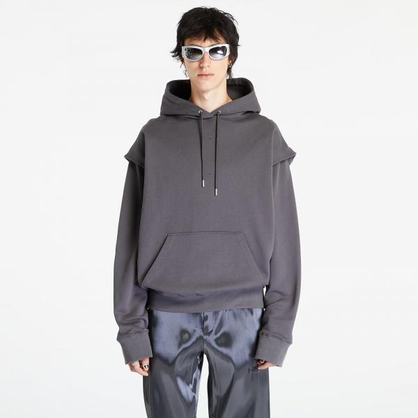 Mikina HELIOT EMIL Outline Logo Hoodie Dark Grey XXL