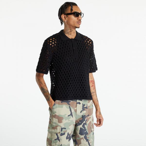 Stüssy Big Mesh Polo Sweater UNISEX Black