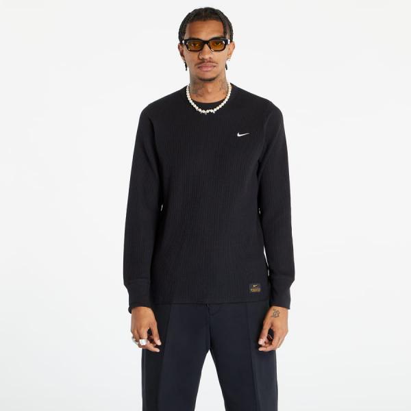 Tričko Nike LifeLong-Sleeve Heavyweight Waffle Top Black/ Black/ White XS