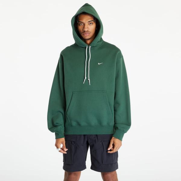 Nike Solo Swoosh Men's Fleece Pullover Hoodie Fir/ White