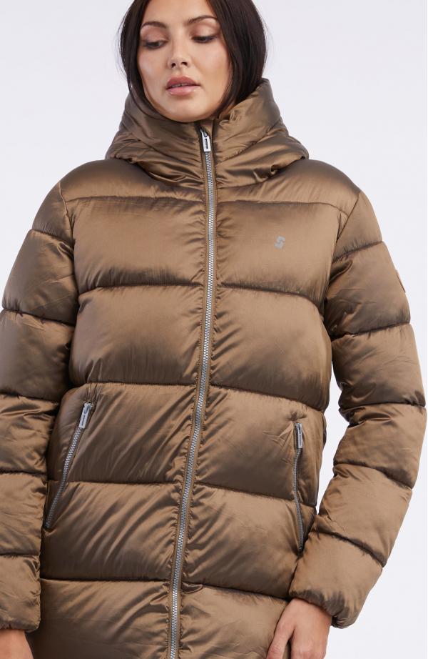 SAM 73 Dámský kabát oversize HEDVIKA Hnědá