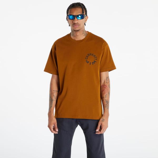 Tričko Carhartt WIP Short-sleeve Work Varsity T-Shirt Deep H Brown/ Black S
