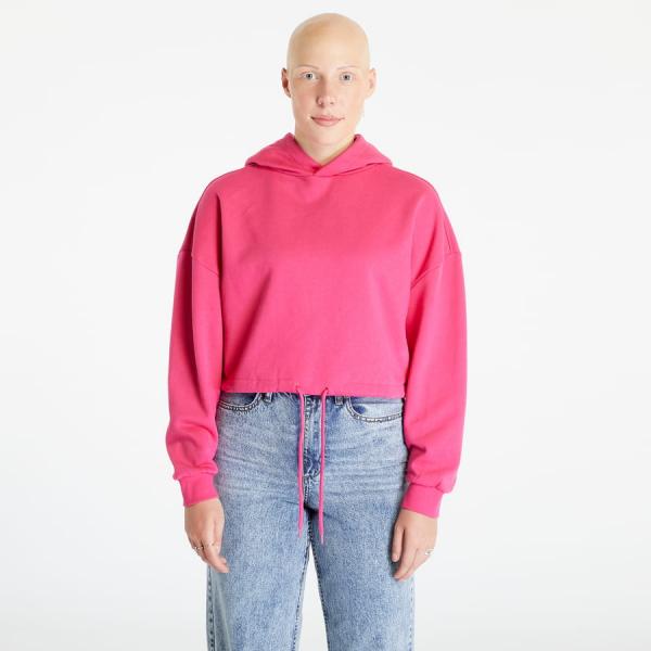 Mikina Urban Classics Ladies Cropped Oversized Hoodie Hibiskuspink M