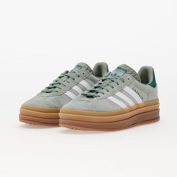 adidas Originals Gazelle Bold W Silver Green/ Ftw White/ Collegiate Green