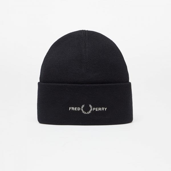 FRED PERRY Graphic Beanie Black