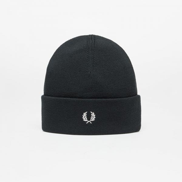FRED PERRY Merino Wool Beanie Night Green/ Ecru