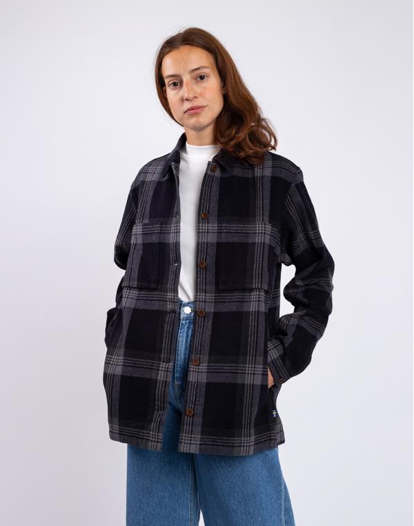 Fjällräven Singi Flannel Overshit W 550-048 Black-Iron Grey XS