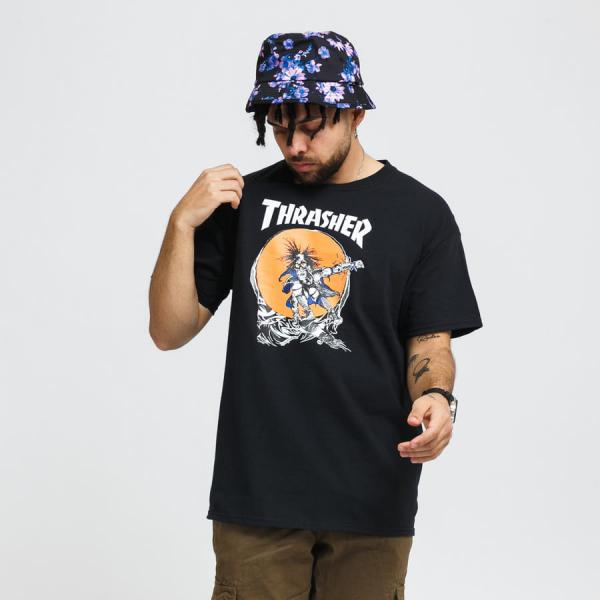 Tričko Thrasher Outlaw T-Shirt By Pushead Black S