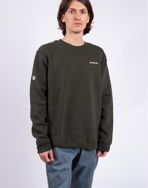 Patagonia Fitz Roy Icon Uprisal Crew Sweatshirt Basin Green XS