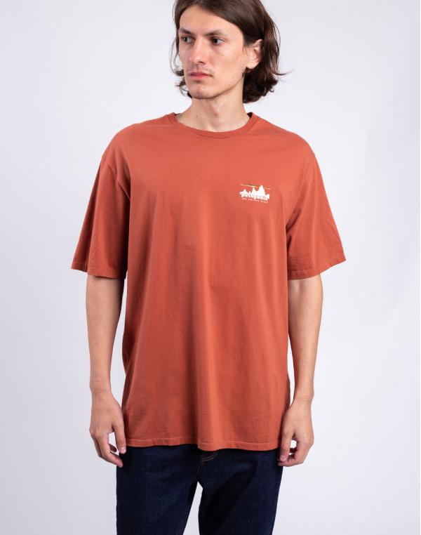 Tričko Patagonia M's '73 Skyline Organic T-Shirt Burl Red