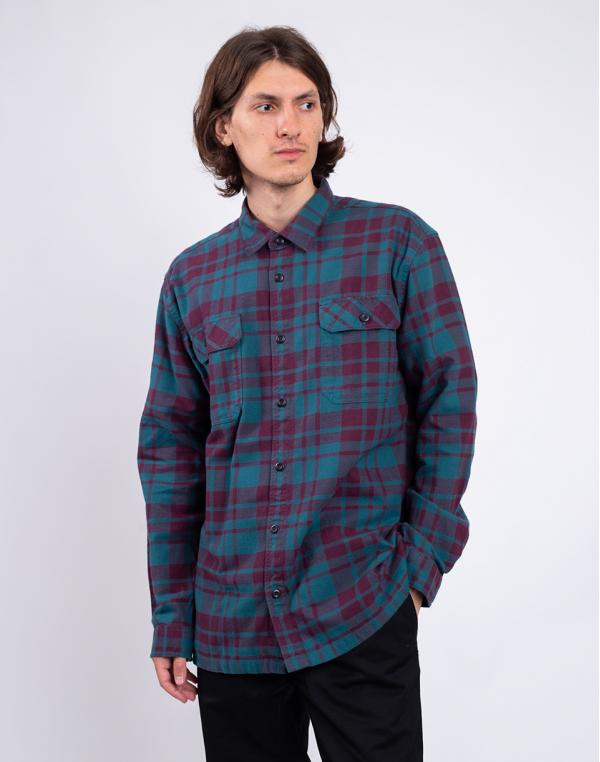 Patagonia M's L/S Organic Cotton MW Fjord Flannel Shirt Ice Caps: Belay Blue S