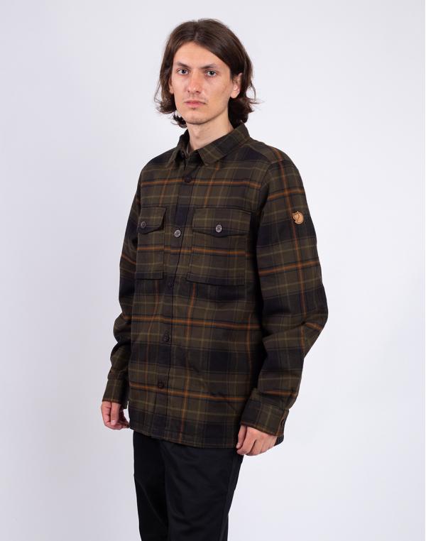Fjällräven Övik Lite Padded Shirt M 662-550 Deep Forest-Black S