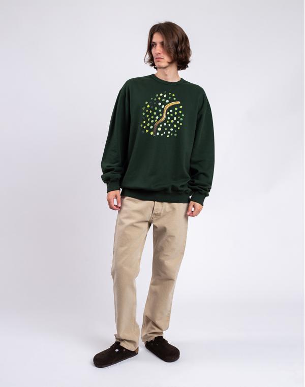 Forét Dioxide Sweatshirt DARK GREEN XL