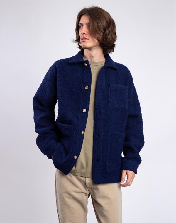Forét Stay Wool Overshirt NAVY S