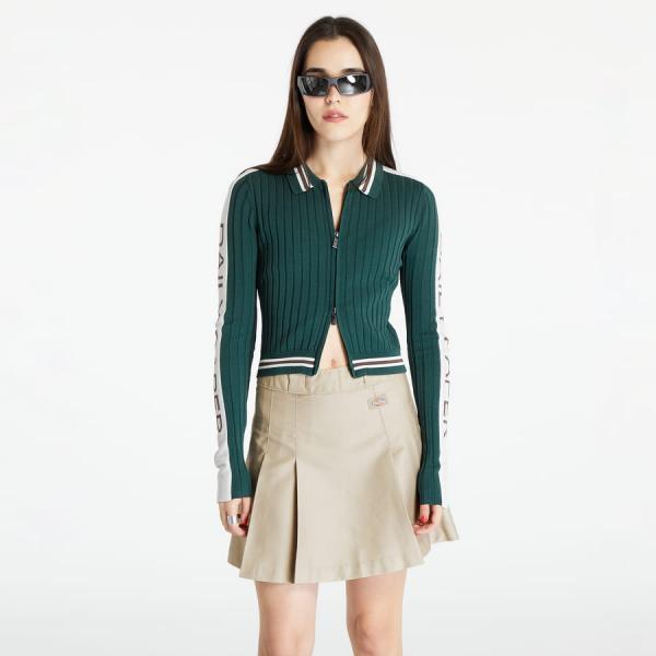 Mikina Daily Paper Rizlan Cardigan Syrup Brown/ Pine Green XS