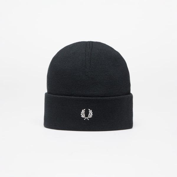 FRED PERRY Merino Wool Beanie Night Green/ Ecru