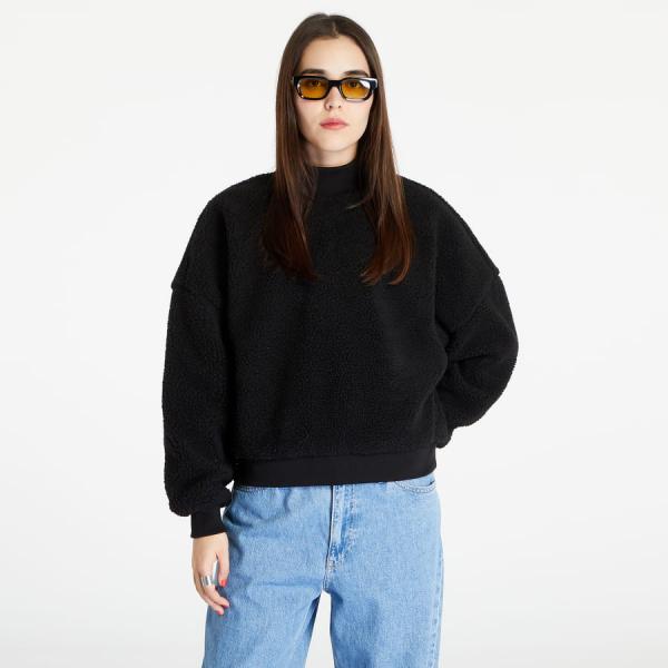 Mikina Urban Classics Ladies Sherpa Crewneck Black M