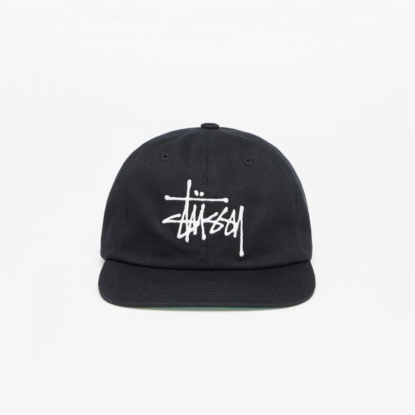 Stüssy Mid-Depth Basic Strapback Cap Black