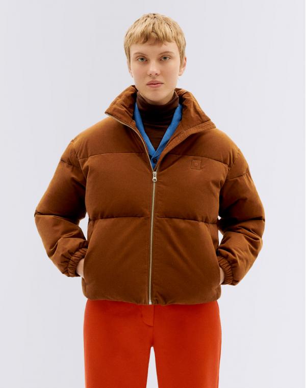 Thinking MU Brown Microcorduroy Gemma Jacket BROWN XS