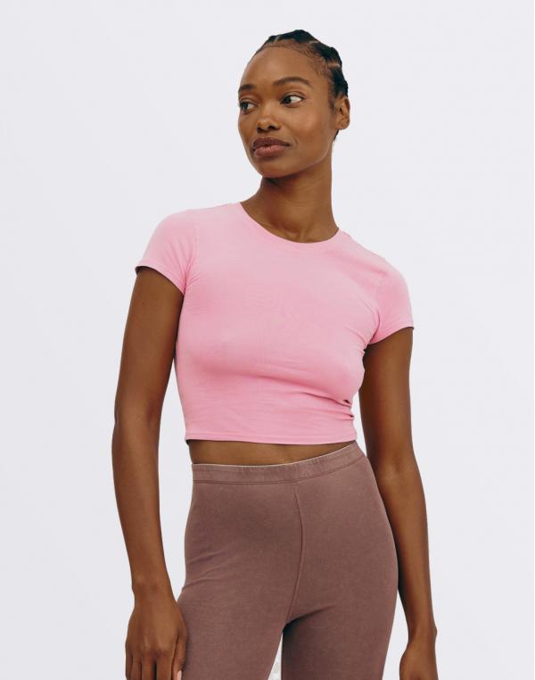 Organic Basics Core Baby Tee Muted Petal Pink S