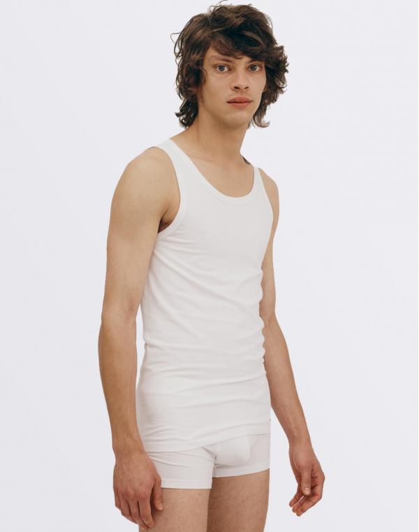 Organic Basics Core Slim Tank 2-Pack White / White L