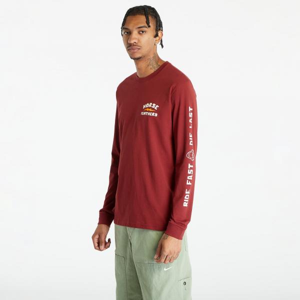 Tričko Horsefeathers Ignite Long Sleeve T-Shirt Red Pear L