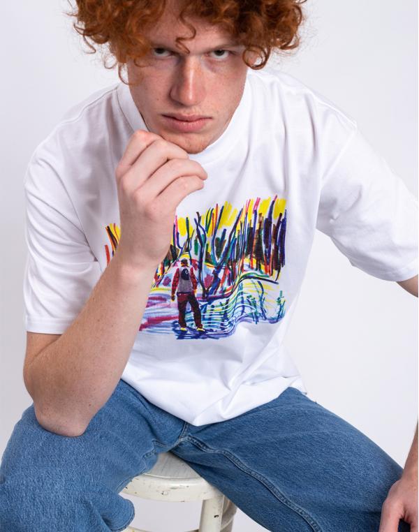 Carhartt WIP S/S Ollie Mac Icy Lake T-S White XS
