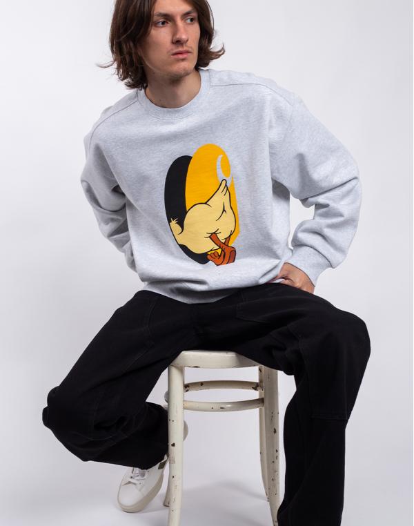Carhartt WIP DeadKebab Knock Knock Sweat Ash Heather XS